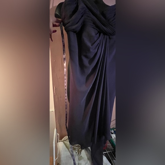 Davids Bridal whimsigoth fairy prom Elegant eggplant purple wedding Dress Sz 18 - Picture 12 of 14